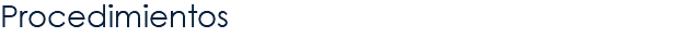 Procedimientos