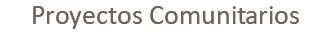 Proyectos Comunitarios